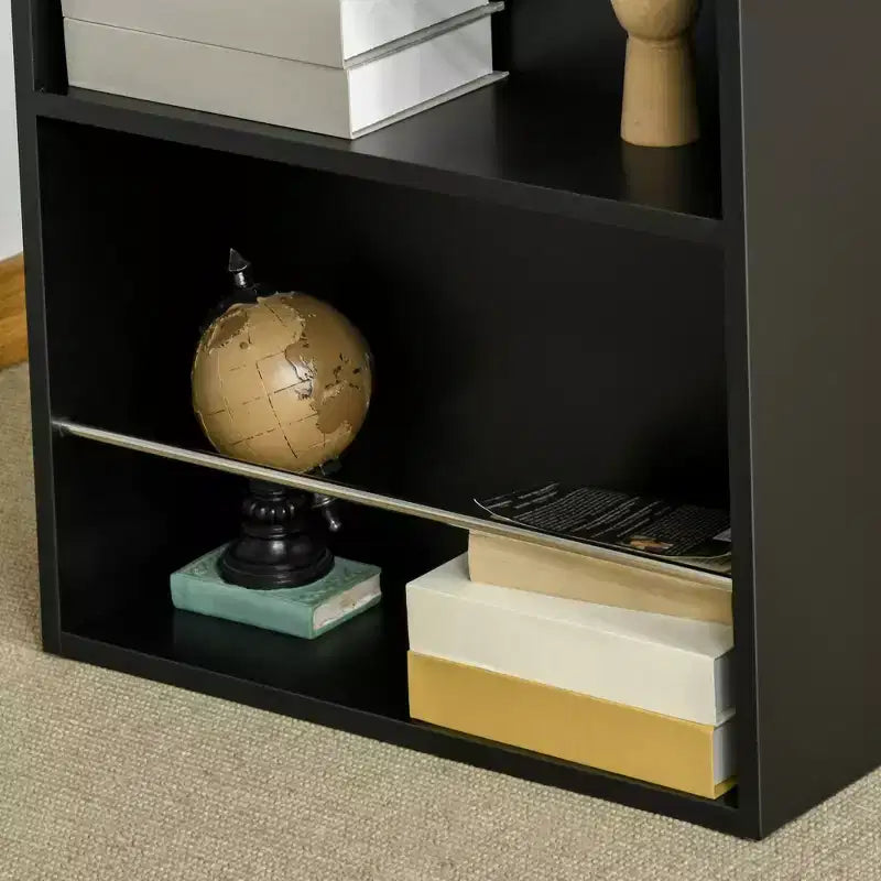 Modern Bar Table, Counter Height Dining Table with 3 Storage Shelves for Kitchen, Dining Room, Living Room