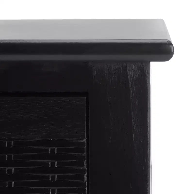 1 Drawer Accent Table with Open Shelf, Distressed White, Traditional Style